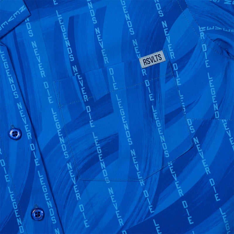 RSVLTS For Emma Women's KUNUFLEX Short Sleeve Shirt in Blue — detail 3
