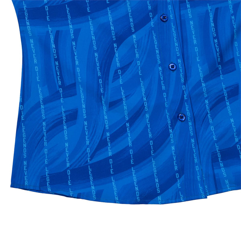 RSVLTS For Emma Women's KUNUFLEX Short Sleeve Shirt in Blue — detail 5