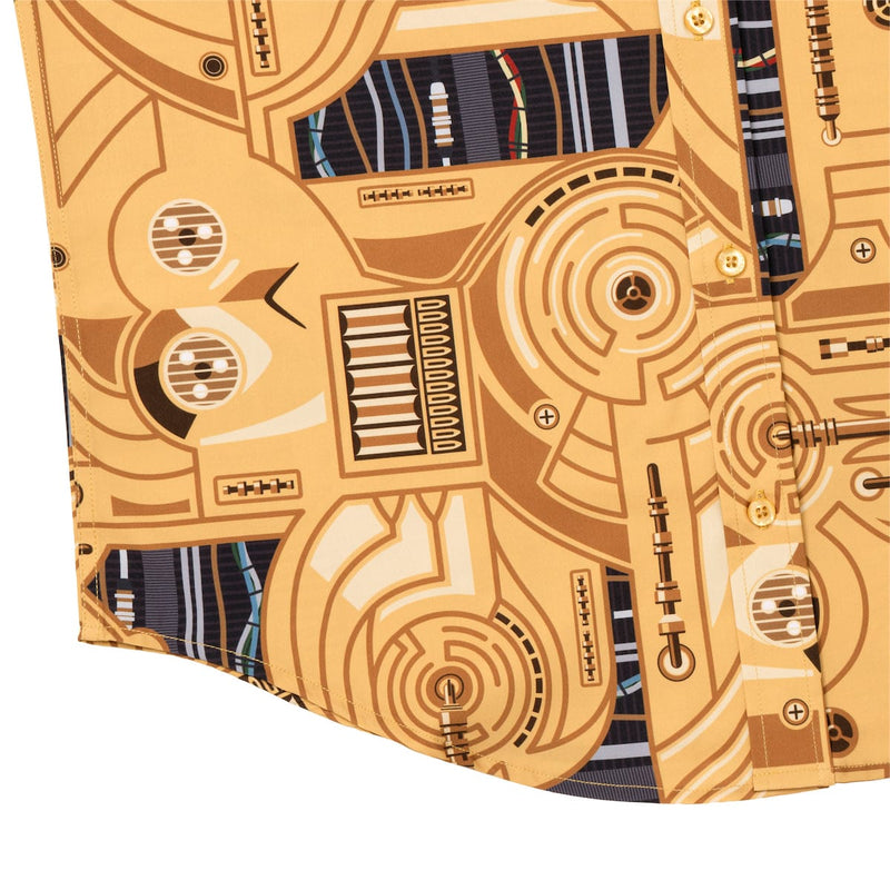 RSVLTS Oh Dear! KUNUFLEX Short Sleeve Shirt in Yellow — detail 7