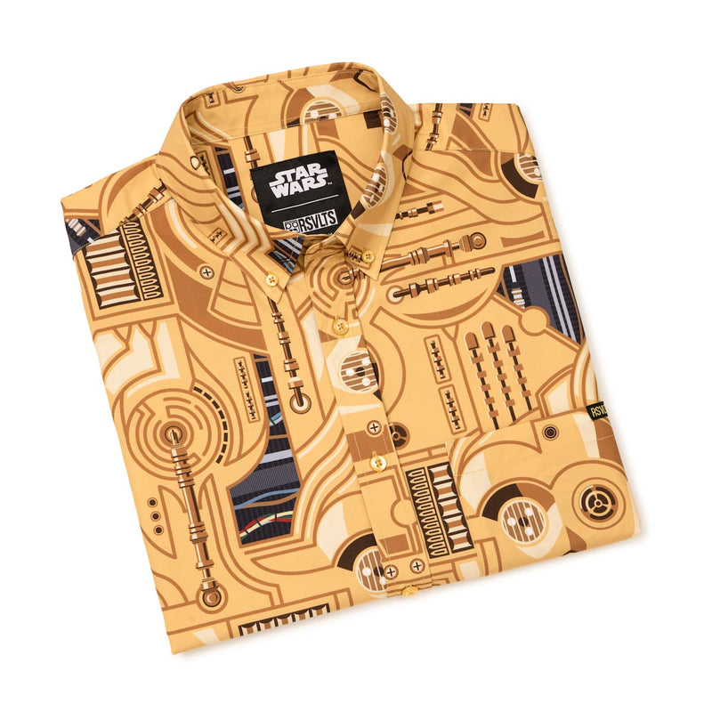 RSVLTS Oh Dear! KUNUFLEX Short Sleeve Shirt in Yellow — detail 8
