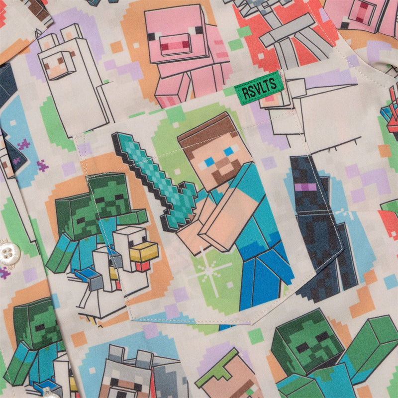 RSVLTS Mob Menagerie Women's KUNUFLEX Short Sleeve Shirt in Multicolor — detail 4