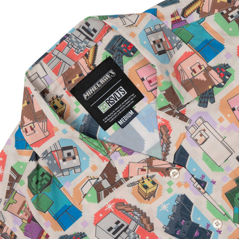 RSVLTS Mob Menagerie Women's KUNUFLEX Short Sleeve Shirt in Multicolor — detail 6