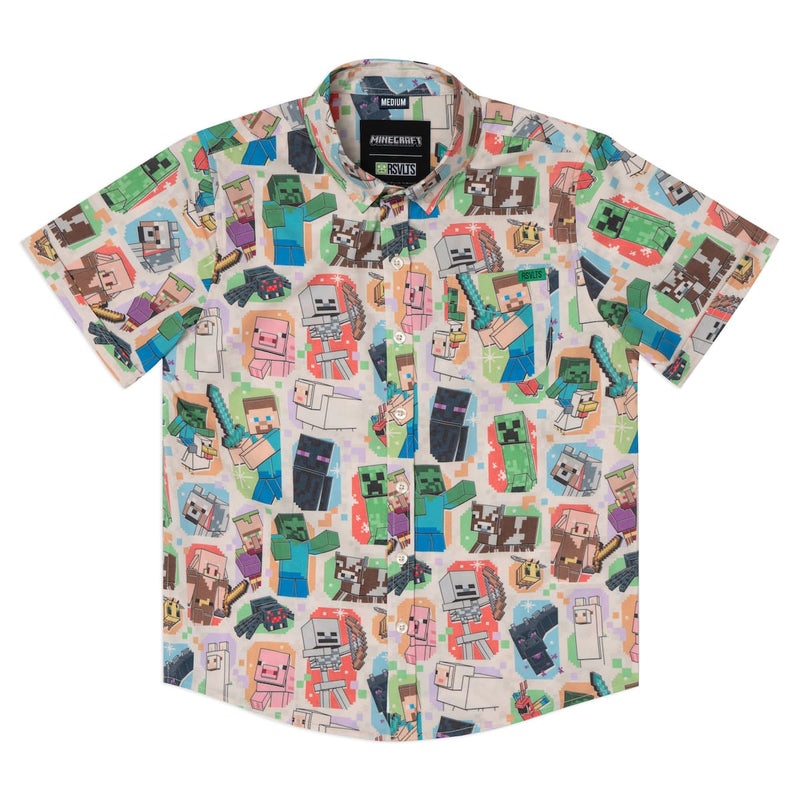 RSVLTS Mob Menagerie Youth KUNUFLEX Short Sleeve Shirt in Multicolor — detail 2