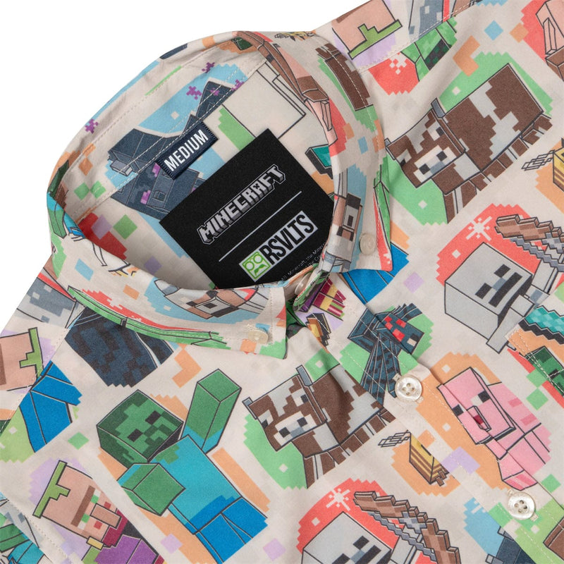 RSVLTS Mob Menagerie Youth KUNUFLEX Short Sleeve Shirt in Multicolor — detail 4