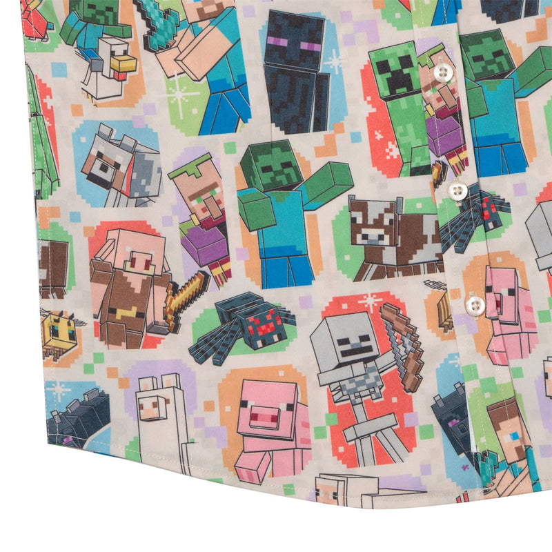 RSVLTS Mob Menagerie Youth KUNUFLEX Short Sleeve Shirt in Multicolor — detail 5