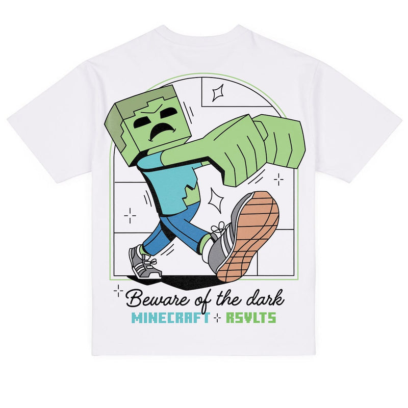 RSVLTS Beware of the Dark Vintage Crewneck Tee in White — detail 3