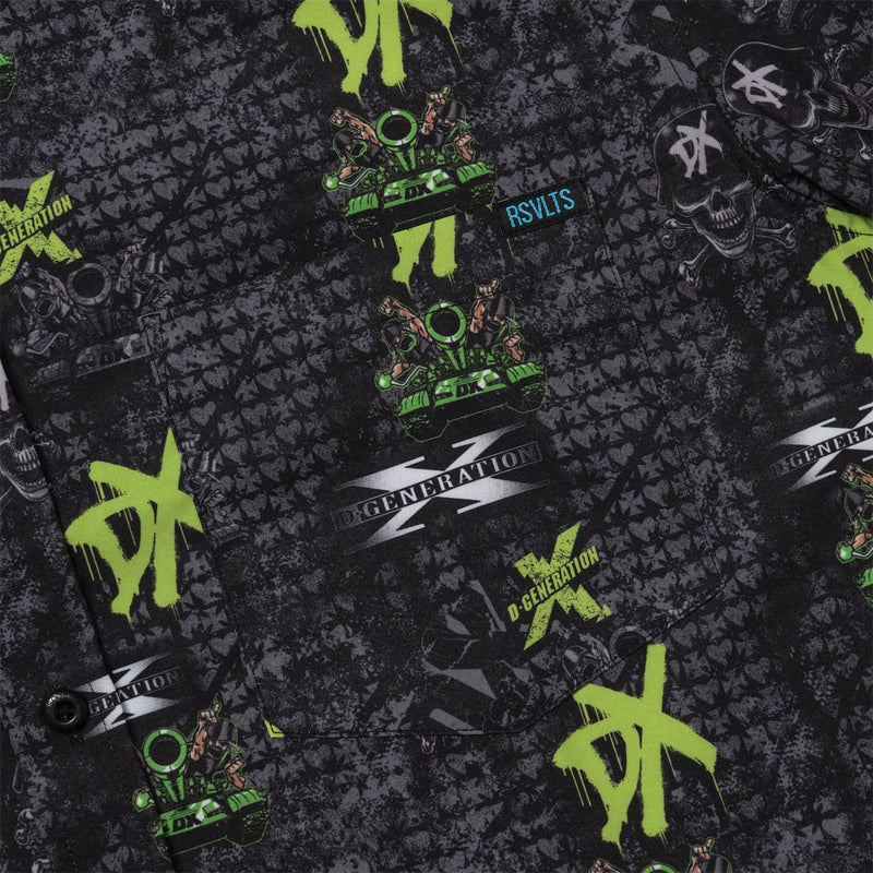 RSVLTS D-Generation X KUNUFLEX Short Sleeve Shirt in Black — detail 3
