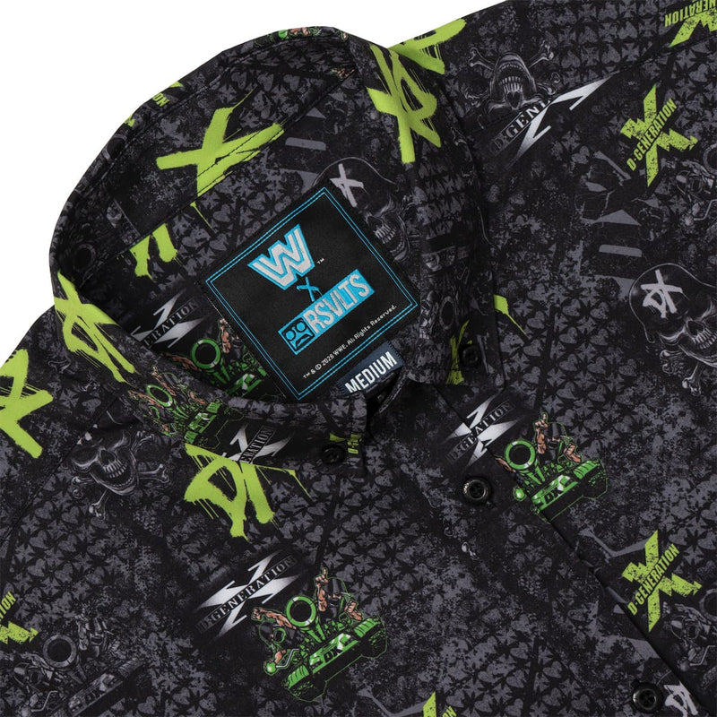 RSVLTS D-Generation X KUNUFLEX Short Sleeve Shirt in Black — detail 6