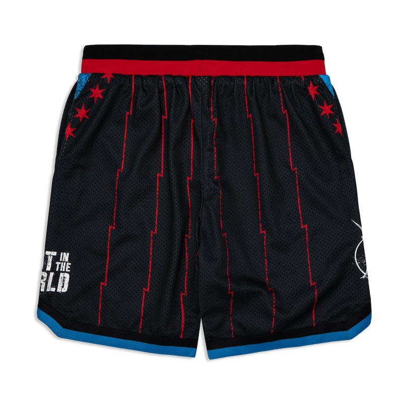 RSVLTS Best in the World Mesh Shorts in Black — detail 6
