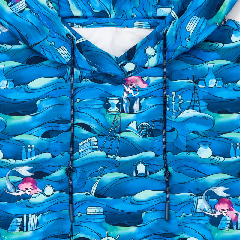 RSVLTS The Secret Grotto Youth Performance Hoodie in Blue — detail 2