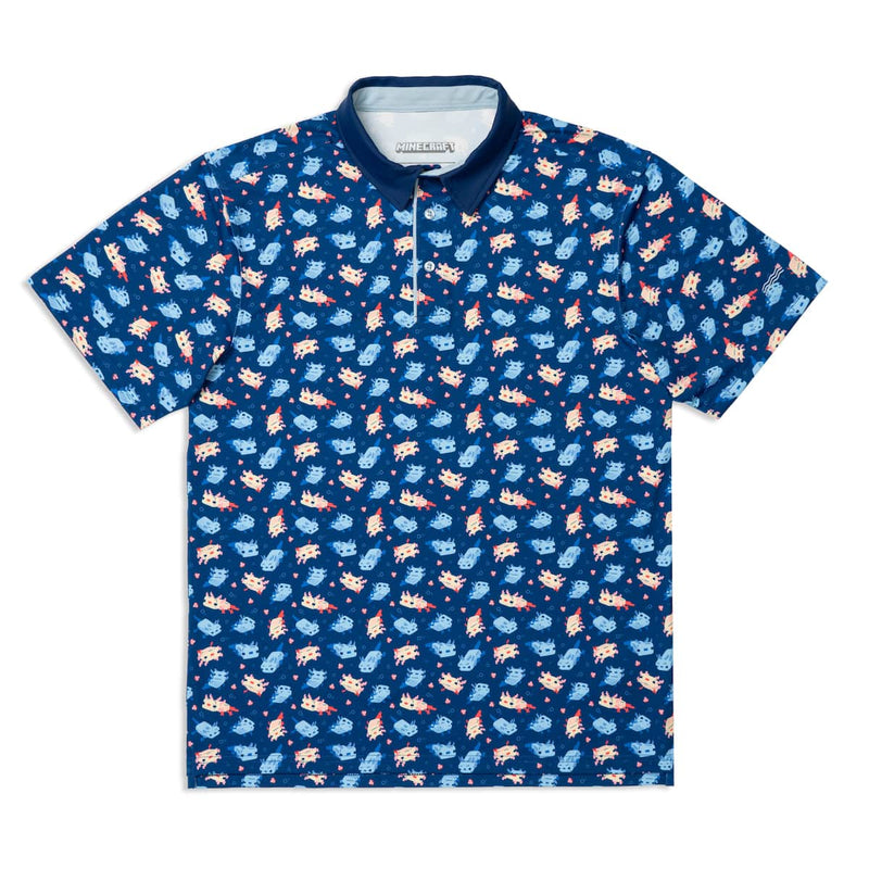 RSVLTS A Lotta Axolotl All-Day Polo in Blue — front view