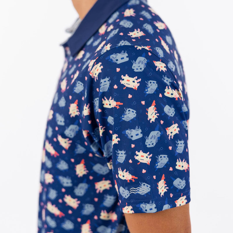 RSVLTS A Lotta Axolotl All-Day Polo in Blue — detail 6
