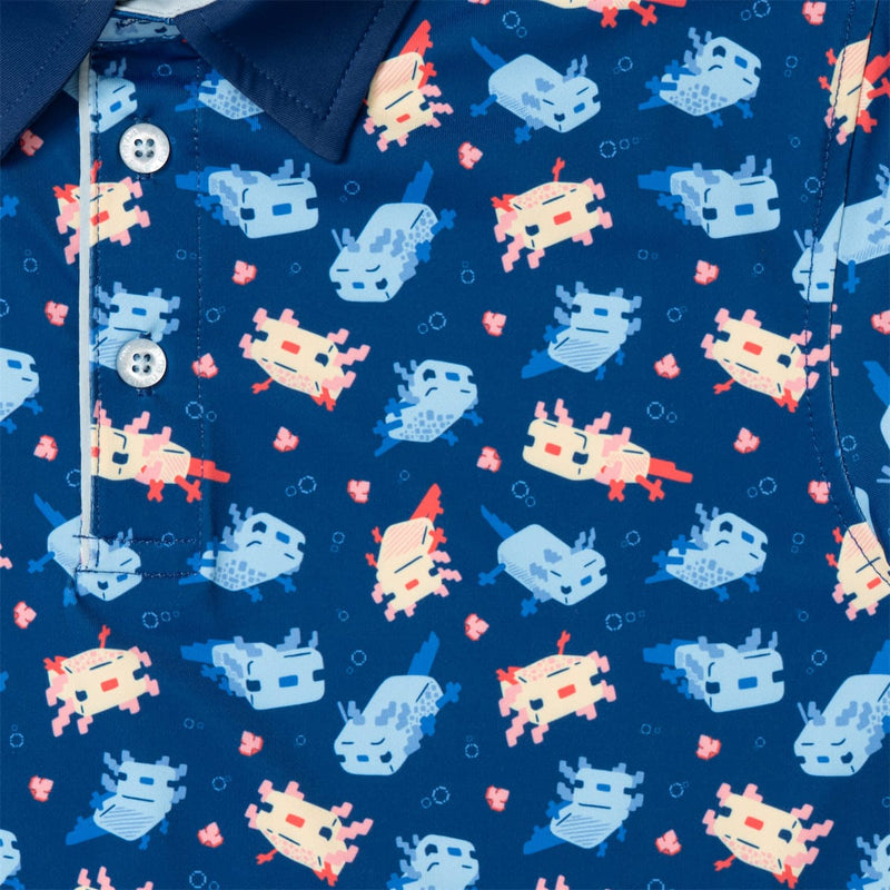 RSVLTS A Lotta Axolotl Youth All-Day Polo in Blue — detail 2