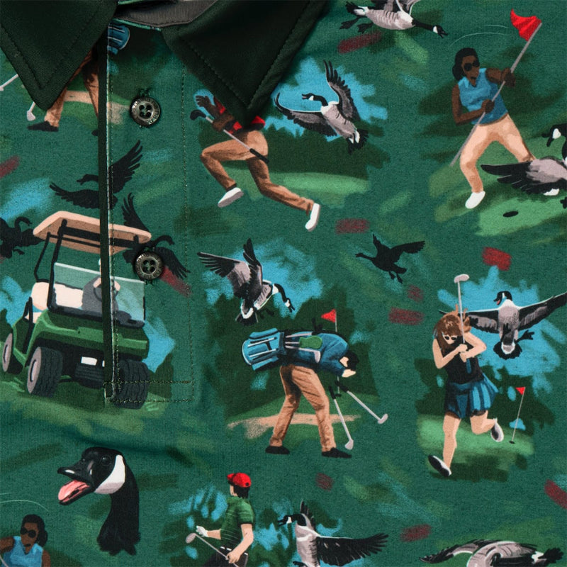 RSVLTS Goose's Wild All-Day Polo in Green — detail 4