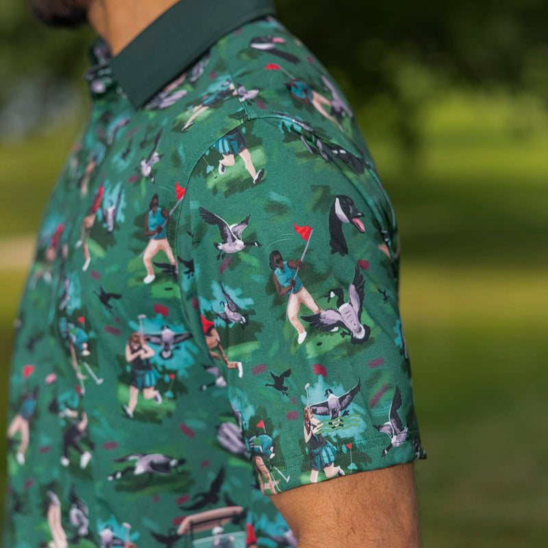 RSVLTS Goose's Wild All-Day Polo in Green — detail 5