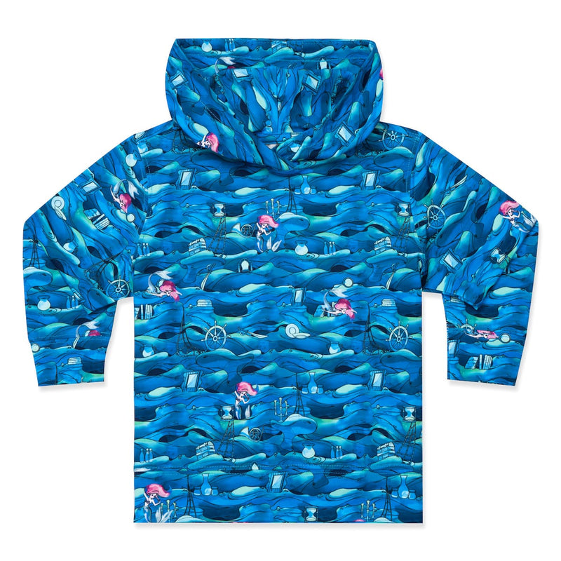 RSVLTS The Secret Grotto Preschool Performance Hoodie in Blue — front view