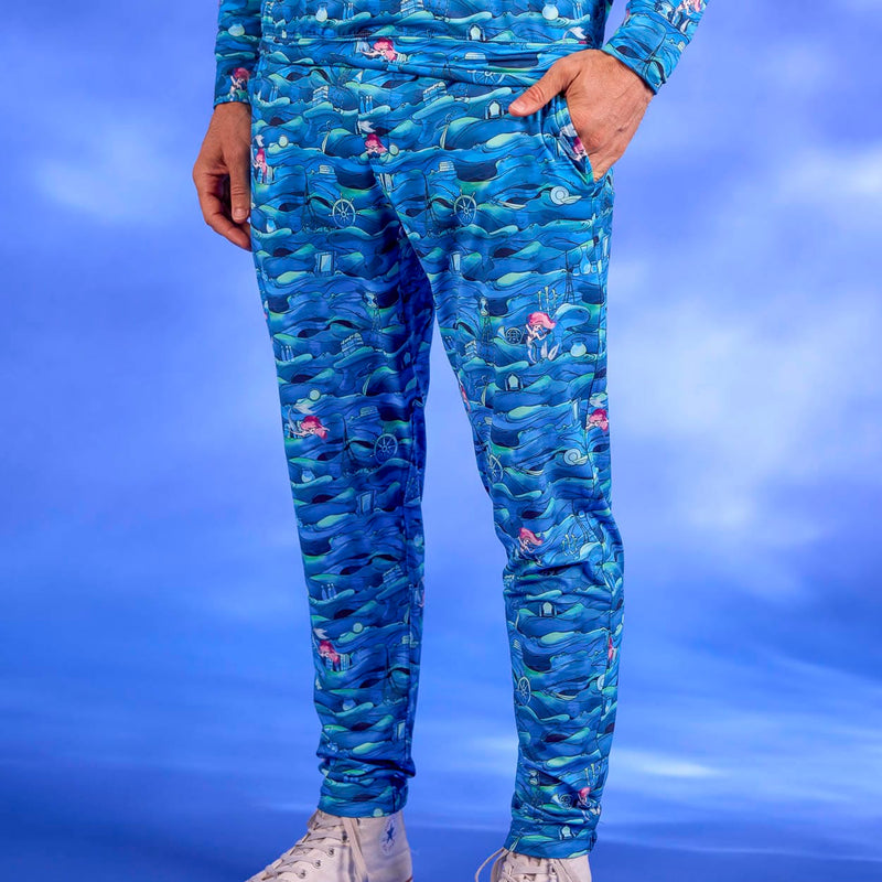 RSVLTS The Secret Grotto Performance Joggers in Blue — detail 2