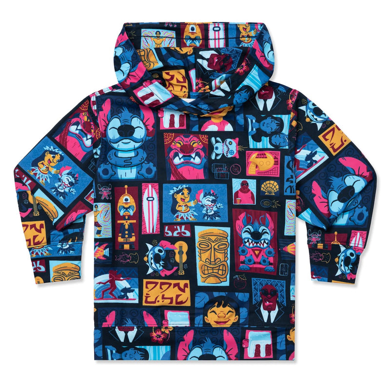 RSVLTS Tiki-terrestrial Preschool Performance Hoodie in Blue — front view