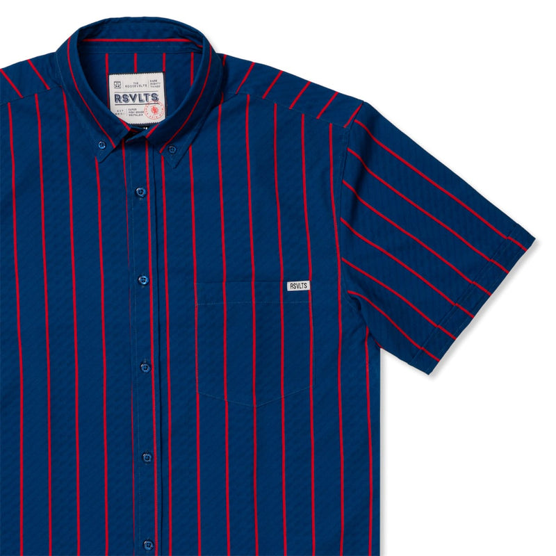 RSVLTS Winstripes KUNUFLEX Short Sleeve Shirt — front view