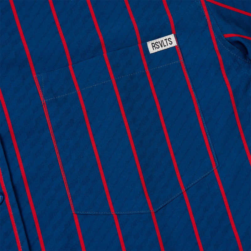 RSVLTS Winstripes KUNUFLEX Short Sleeve Shirt in Blue — detail 2