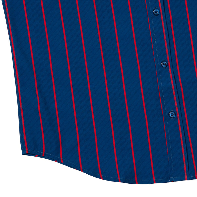 RSVLTS Winstripes KUNUFLEX Short Sleeve Shirt in Blue — detail 5