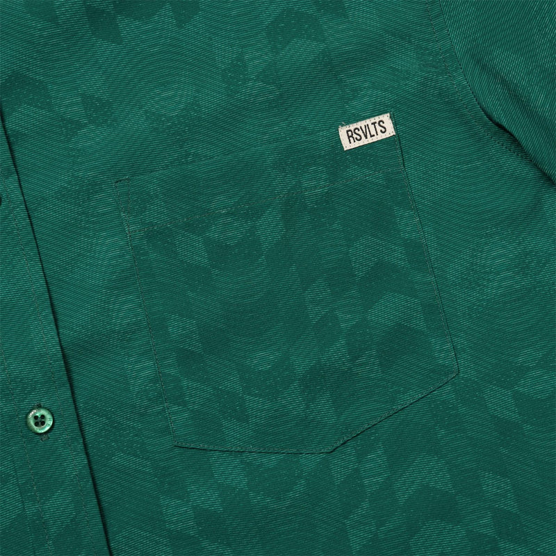 RSVLTS Park Pitch KUNUFLEX Short Sleeve Shirt in Green — detail 2