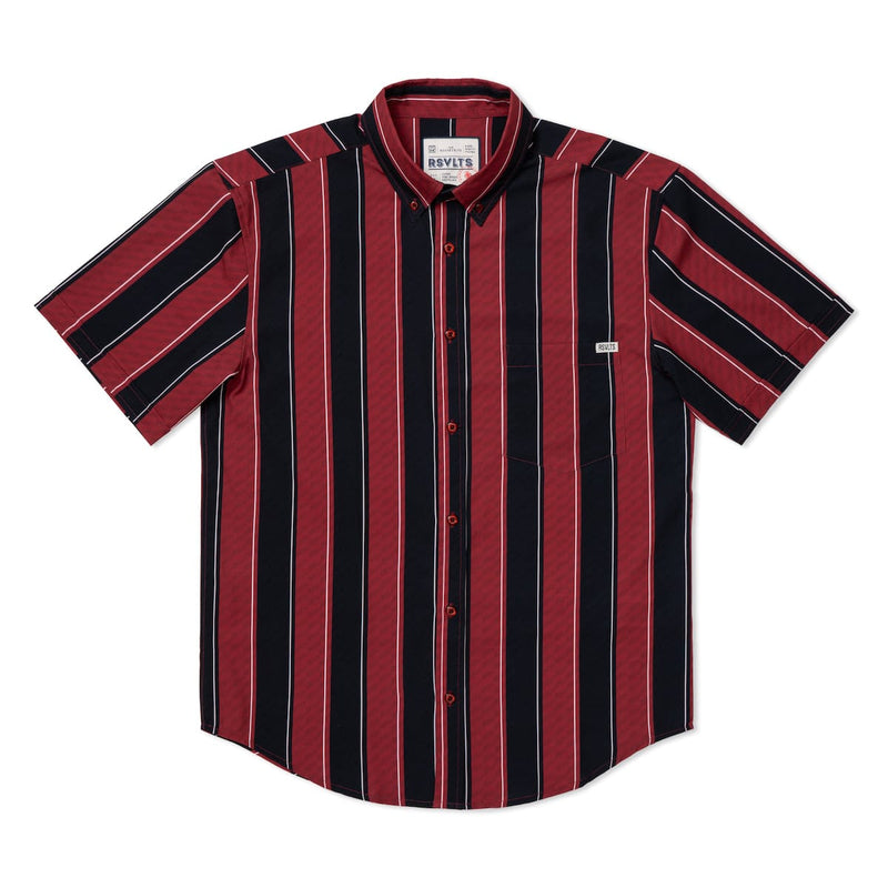 RSVLTS Crimson Club KUNUFLEX Short Sleeve Shirt in Black — detail 3