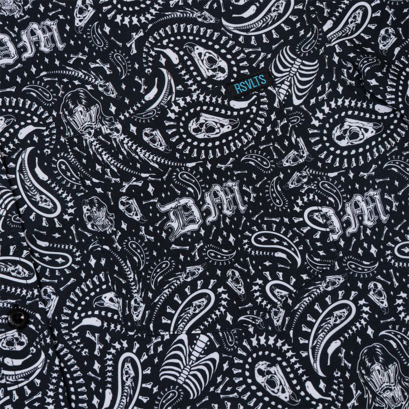 RSVLTS Dirty Dom KUNUFLEX Short Sleeve Shirt in Black — detail 3