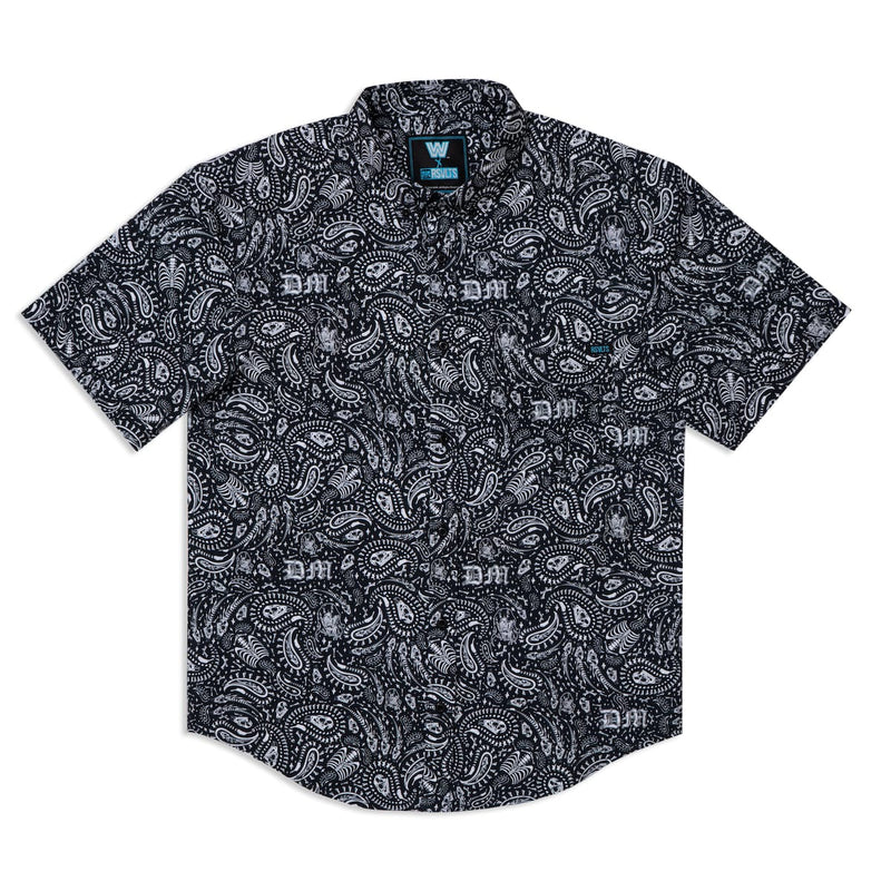 RSVLTS Dirty Dom KUNUFLEX Short Sleeve Shirt in Black — detail 5