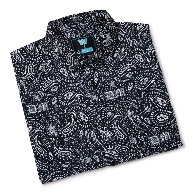 RSVLTS Dirty Dom KUNUFLEX Short Sleeve Shirt in Black — detail 8