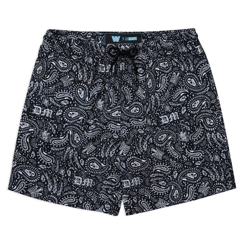 RSVLTS Dirty Dom Hybrid Shorts in Black — front view