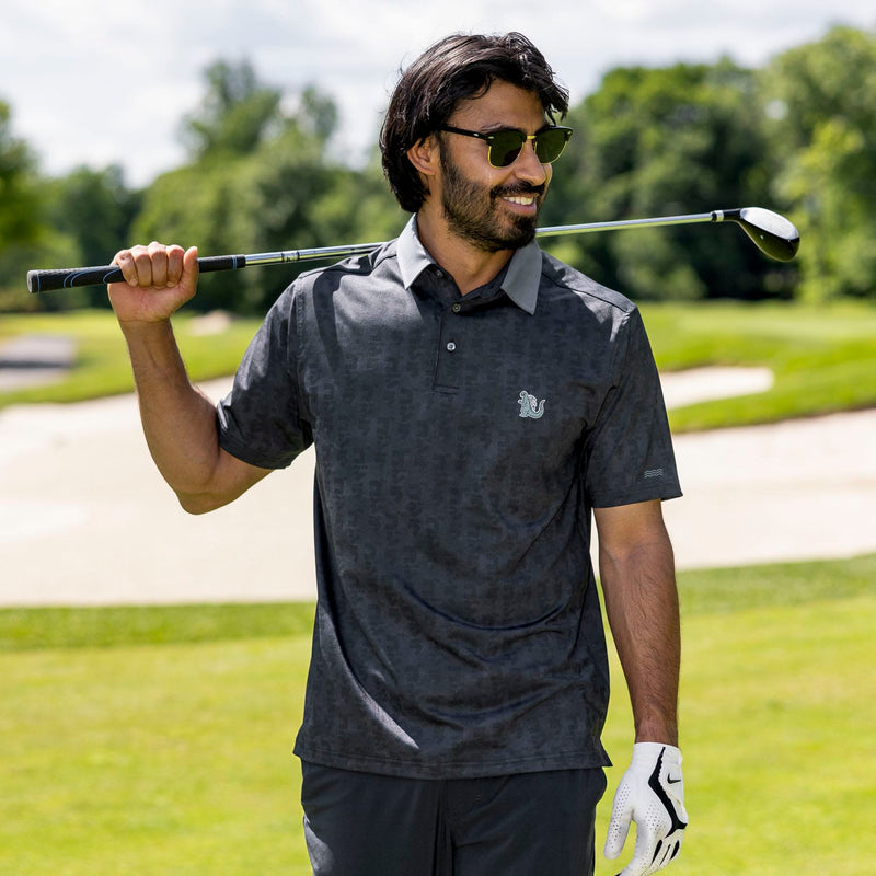 RSVLTS In the Name of the King All-Day Polo in Black — detail 2