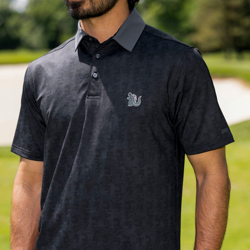 RSVLTS In the Name of the King All-Day Polo in Black — detail 4