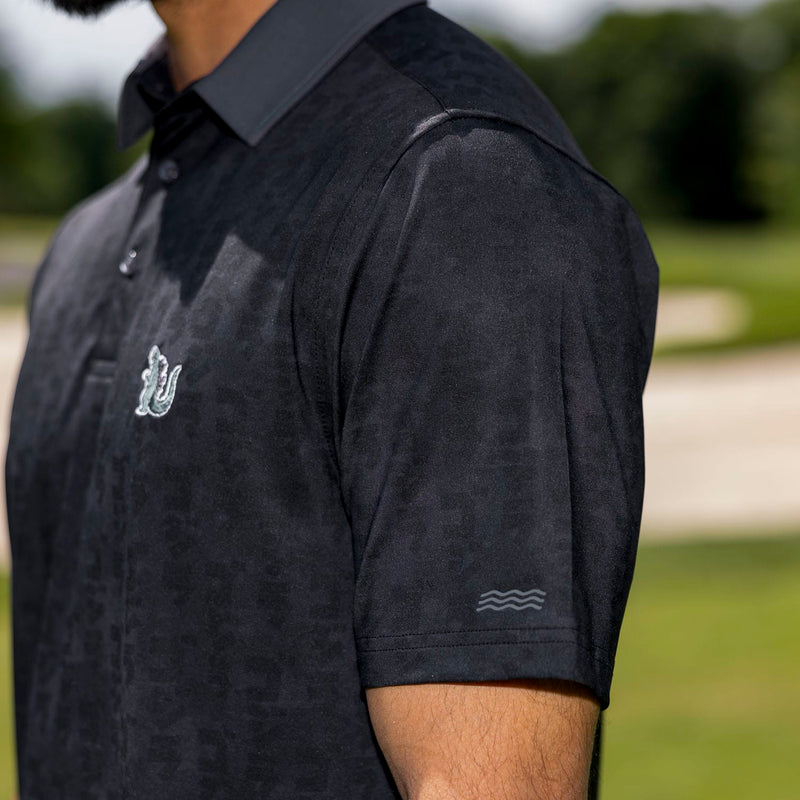RSVLTS In the Name of the King All-Day Polo in Black — detail 6