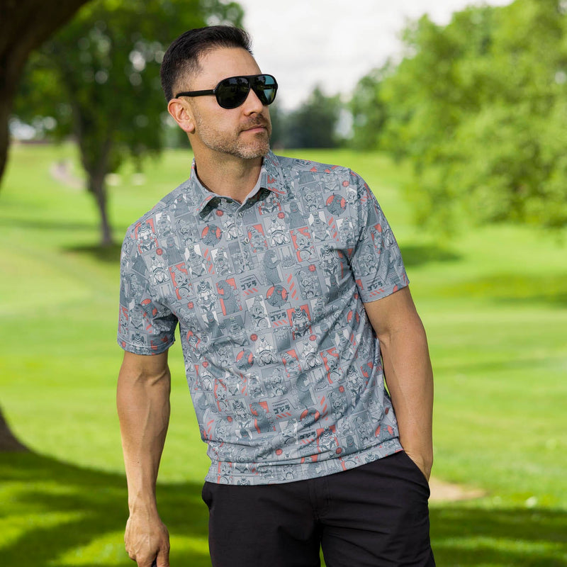 RSVLTS Mechanical Menace All-Day Polo in Gray — detail 2