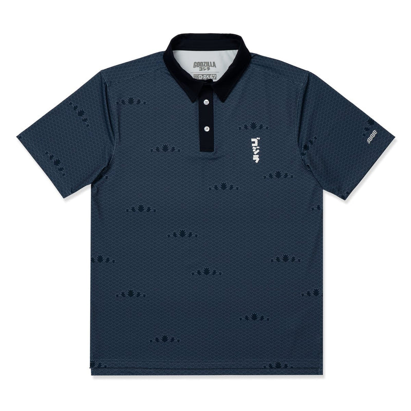RSVLTS Pacific Coast Kaiju (Navy) All-Day Polo in Gray — front view