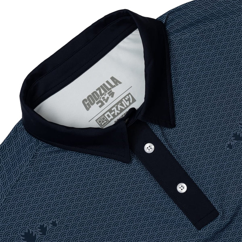RSVLTS Pacific Coast Kaiju (Navy) All-Day Polo in Gray — detail 5