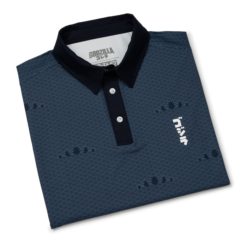 RSVLTS Pacific Coast Kaiju (Navy) All-Day Polo in Gray — detail 8