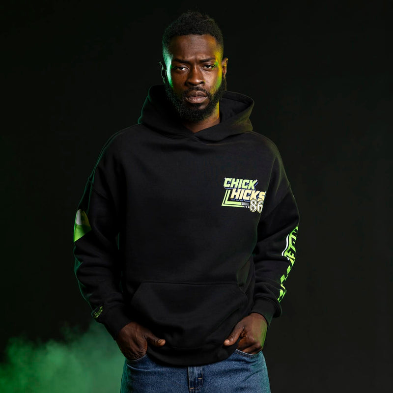 RSVLTS Chick Hicks 86 Relaxed Hoodie in Black — detail 2