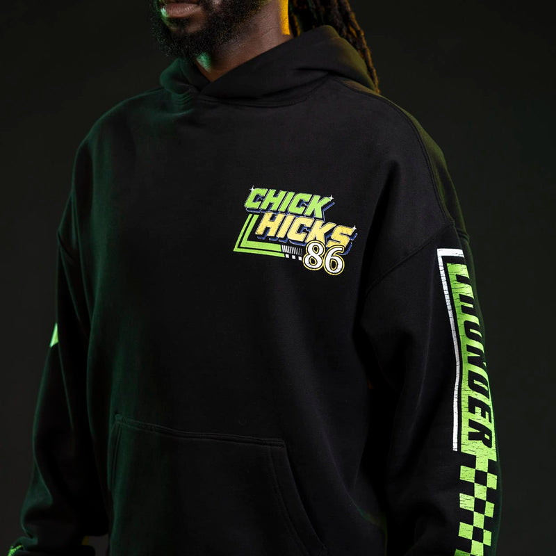 RSVLTS Chick Hicks 86 Relaxed Hoodie in Black — detail 9