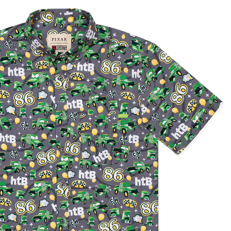 RSVLTS Chick Hicks 86 KUNUFLEX Short Sleeve Shirt in Green — front view