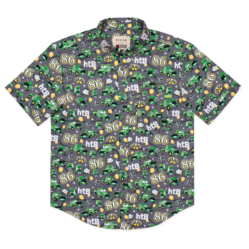 RSVLTS Chick Hicks 86 KUNUFLEX Short Sleeve Shirt in Green — detail 5