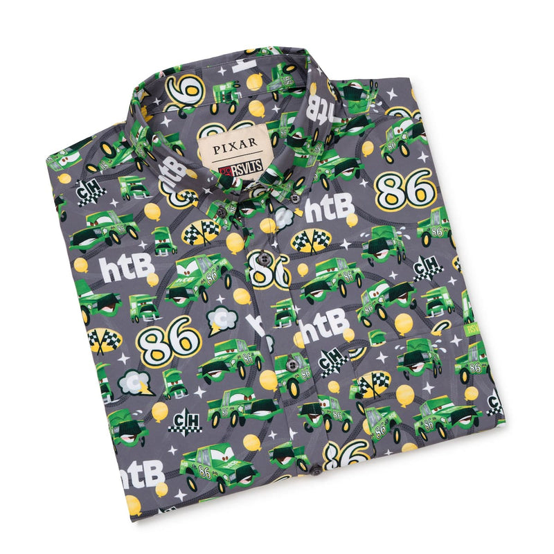 RSVLTS Chick Hicks 86 KUNUFLEX Short Sleeve Shirt in Green — detail 8
