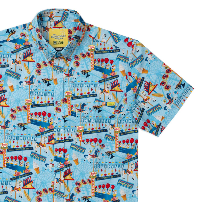 RSVLTS Boardwalk Bonanza KUNUFLEX Short Sleeve Shirt in Blue — detail 2