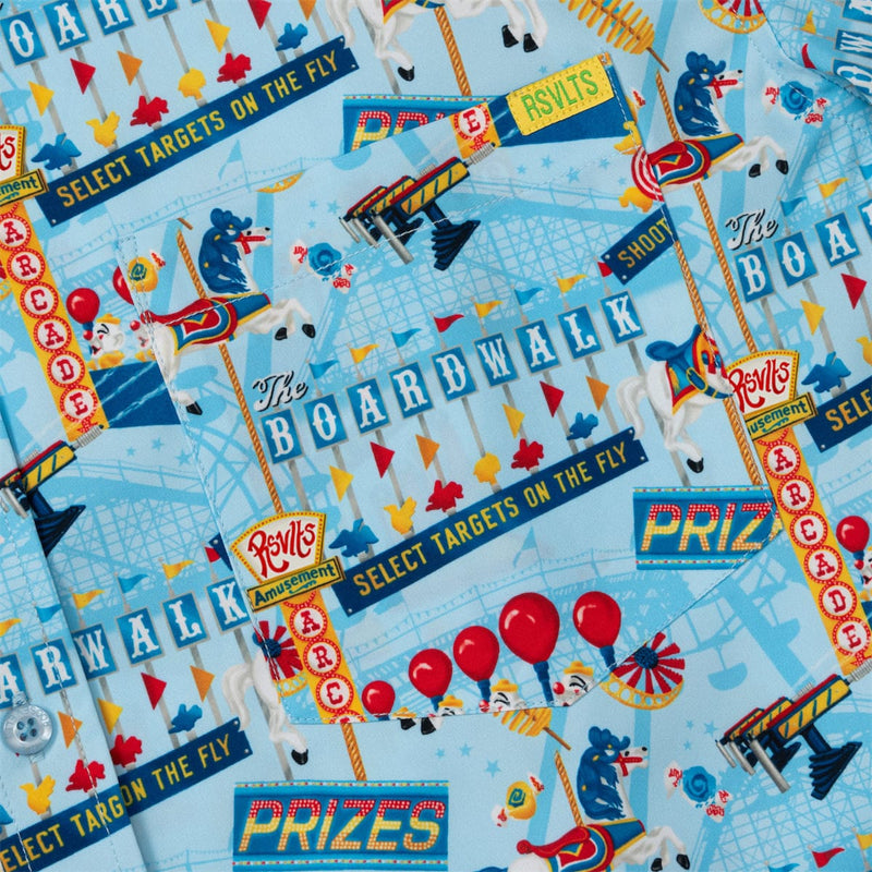 RSVLTS Boardwalk Bonanza KUNUFLEX Short Sleeve Shirt in Blue — detail 5