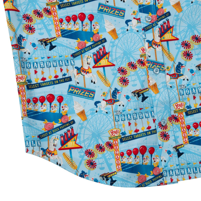 RSVLTS Boardwalk Bonanza KUNUFLEX Short Sleeve Shirt in Blue — detail 6