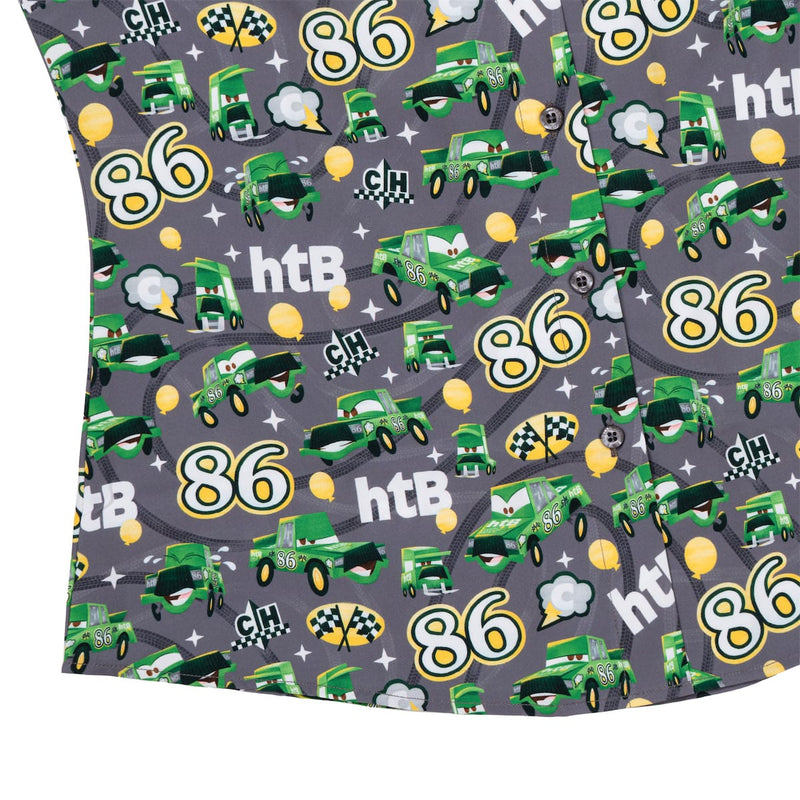 RSVLTS Chick Hicks 86 Women's KUNUFLEX Short Sleeve Shirt in Green — detail 7