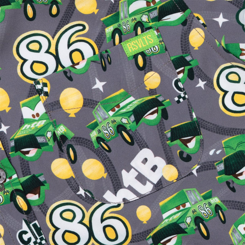 RSVLTS Chick Hicks 86 Youth KUNUFLEX Short Sleeve Shirt in Green — detail 2