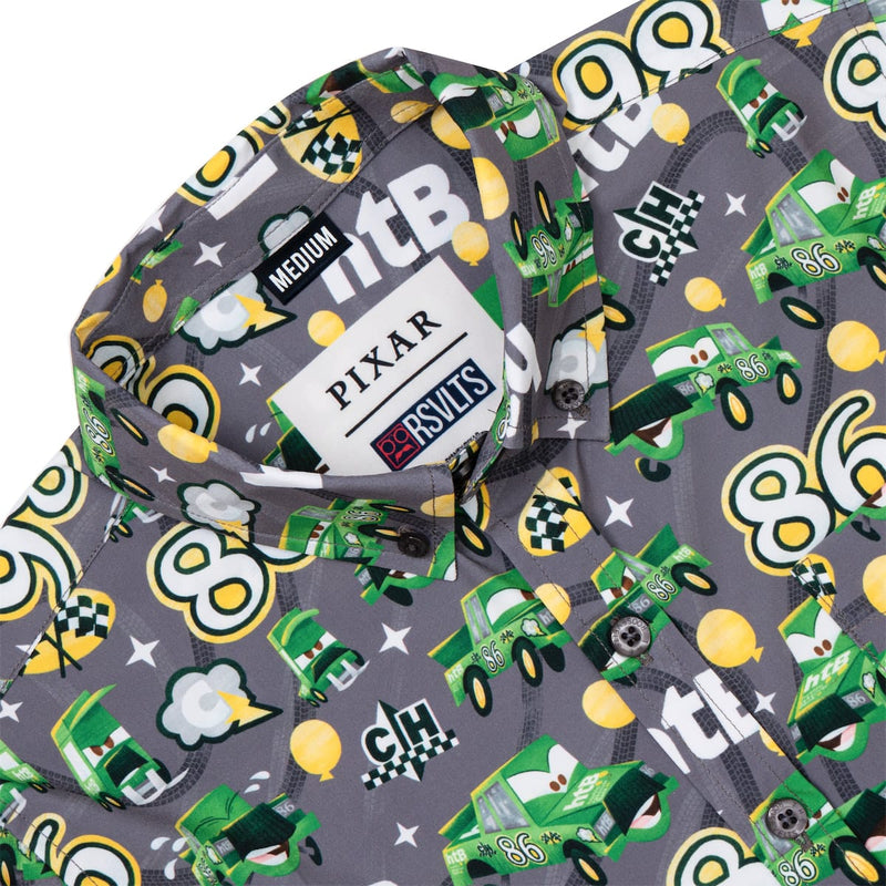 RSVLTS Chick Hicks 86 Youth KUNUFLEX Short Sleeve Shirt in Green — detail 3