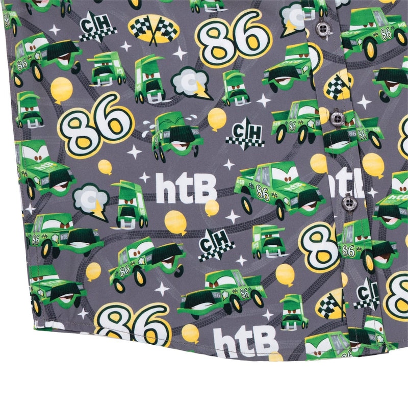 RSVLTS Chick Hicks 86 Youth KUNUFLEX Short Sleeve Shirt in Green — detail 4